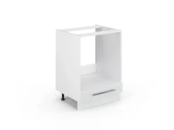 Best Vicco Herdumbauschrank Fame-Line Hochglanz 60 cm ohne Arbeitsplatte Weiß