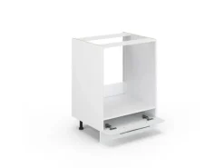 Best Vicco Herdumbauschrank Fame-Line Hochglanz 60 cm ohne Arbeitsplatte Weiß