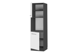 Vicco Herdumbauschrank Fame-Line Hochglanz/Anthrazit 60 cm Offen< Pantryküchen