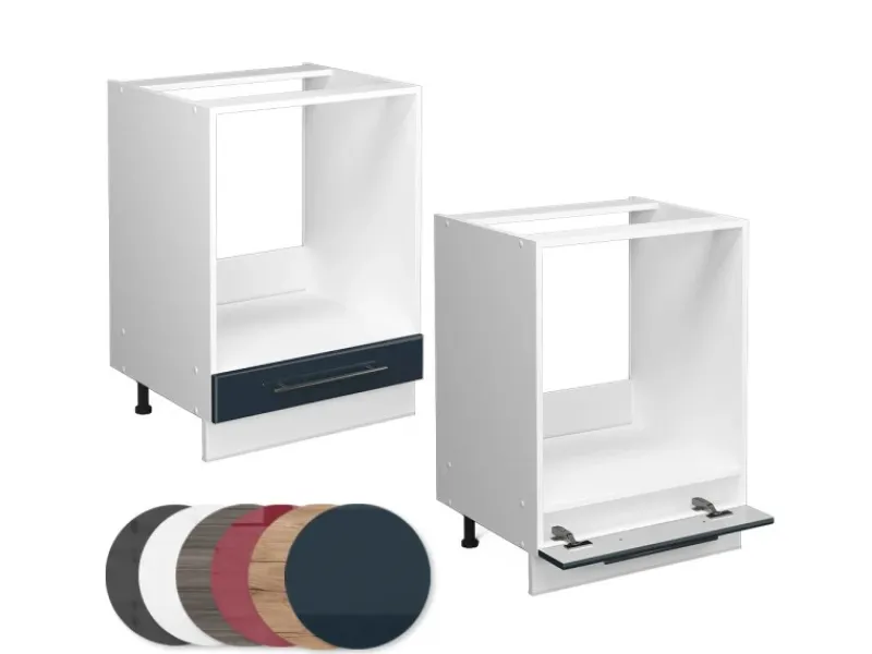 Vicco Herdumbauschrank Fame-Line Hochglanz/Weiß 60 cm ohne Arbeitsplatte< Einbauküchen