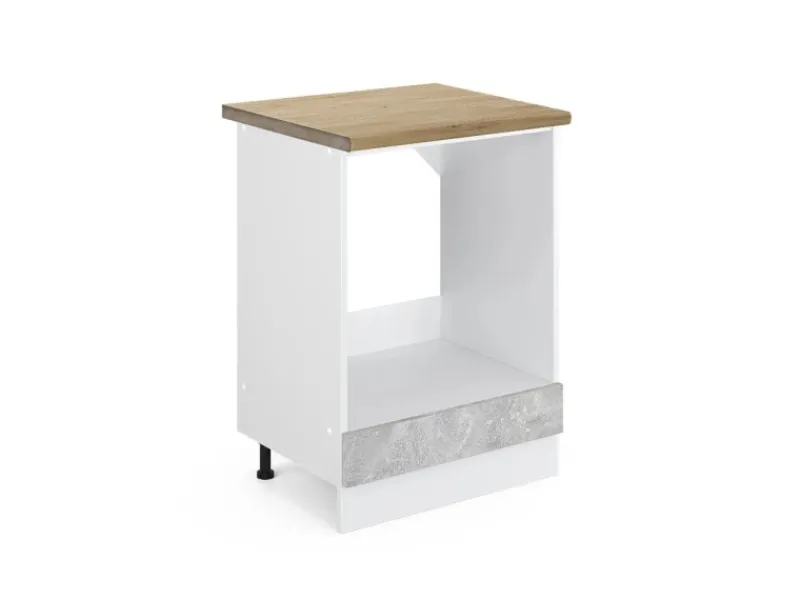 Sale Vicco Herdumbauschrank R-Line Herdschrank /Weiß 60 cm AP Eiche Beton