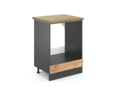 Vicco Herdumbauschrank R-Line Goldkraft /Anthrazit 60 cm AP mit Anthrazit Korpus< Herde|Küchenschränke