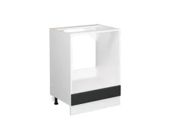 Herde<Vicco Herdumbauschrank R-Line Anthrazit Landhaus/Weiß 60 cm ohne Arbeitsplatte