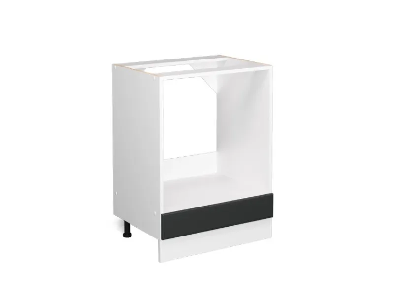 Herde<Vicco Herdumbauschrank R-Line Anthrazit Landhaus/Weiß 60 cm ohne Arbeitsplatte