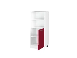 Einbauküchen<Vicco Herdumbauschrank R-Line Herdschrank Bordeaux Hochglanz/Weiß 60 cm