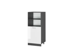 Vicco Herdumbauschrank R-Line Herdschrank Hochglanz/Anthrazit 60 cm< Kücheninseln|Küchenschränke