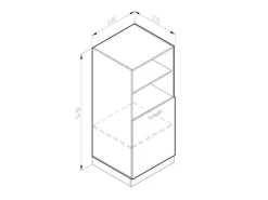 Vicco Herdumbauschrank R-Line Herdschrank Hochglanz/Anthrazit 60 cm< Kücheninseln|Küchenschränke