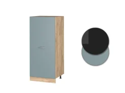 Vicco Herdumbauschrank R-Line Küchenkommode Blau-Grau/Goldkraft Eiche 60 cm< Herde