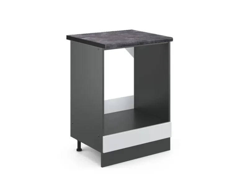 Vicco Herdumbauschrank R-Line Hochglanz/Anthrazit 60 cm AP Anthrazit< Kücheninseln