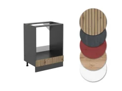 Vicco Herdumbauschrank R-Line Artisan-Eiche/Anthrazit 60 cm ohne Arbeitsplatte< Einbauküchen