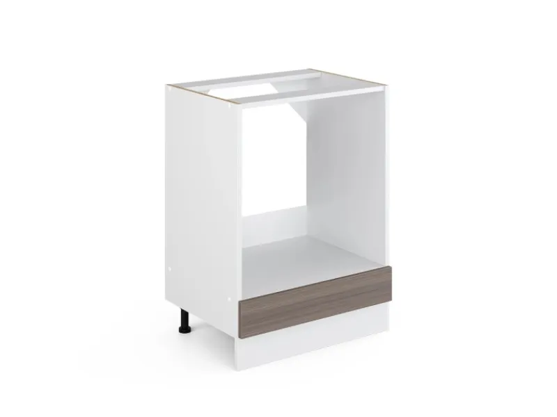 Vicco Herdumbauschrank R-Line Herdschrank Grau/Weiß 60 cm ohne Arbeitsplatte< Herde