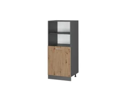 Vicco Herdumbauschrank R-Line Herdschrank Artisan-Eiche/Anthrazit 60 cm< Herde