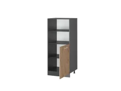 Vicco Herdumbauschrank R-Line Herdschrank Artisan-Eiche/Anthrazit 60 cm< Herde