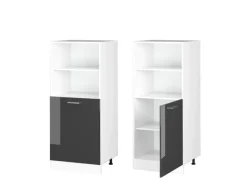 Herde<Vicco Herdumbauschrank R-Line Herdschrank Hochglanz/Weiß 60 cm