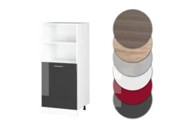 Herde<Vicco Herdumbauschrank R-Line Herdschrank Hochglanz/Weiß 60 cm
