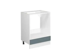 Herde<Vicco Herdumbauschrank R-Line Blau-Grau/Weiß 60 cm ohne Arbeitsplatte