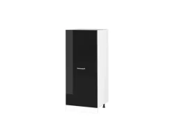 Vicco Herdumbauschrank R-Line Küchenkommode Schwarz Hochglanz/Weiß 60 cm< Kochfelder