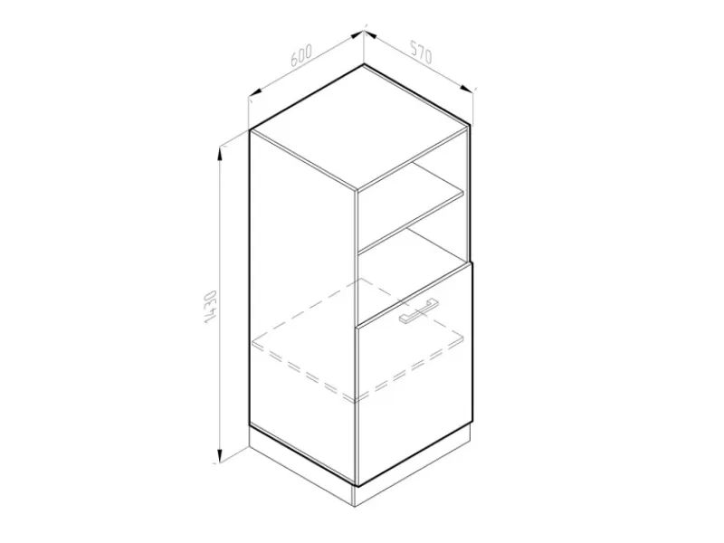 Einbauküchen<Vicco Herdumbauschrank R-Line Herdschrank Sonoma/Weiß 60 cm