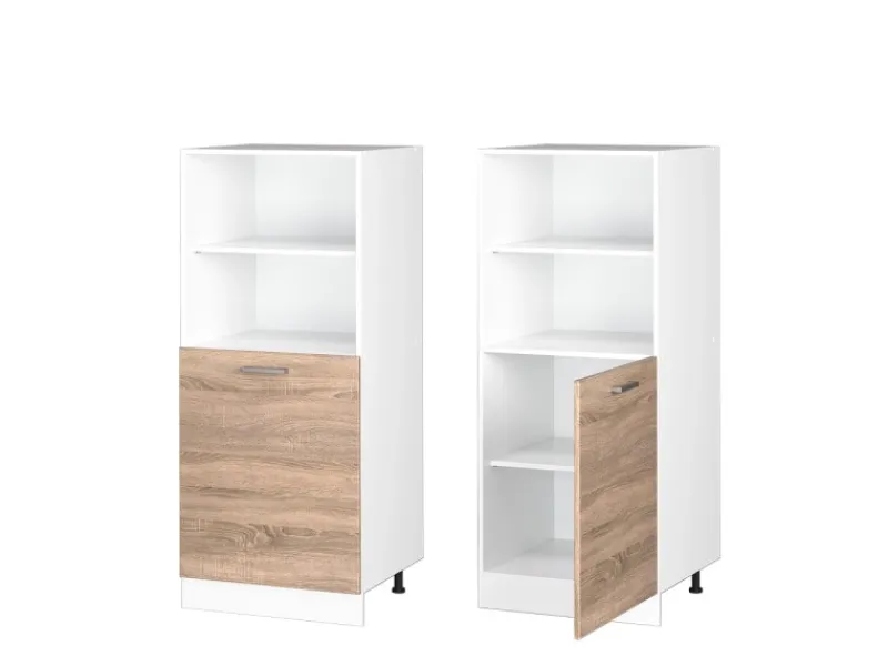Einbauküchen<Vicco Herdumbauschrank R-Line Herdschrank Sonoma/Weiß 60 cm