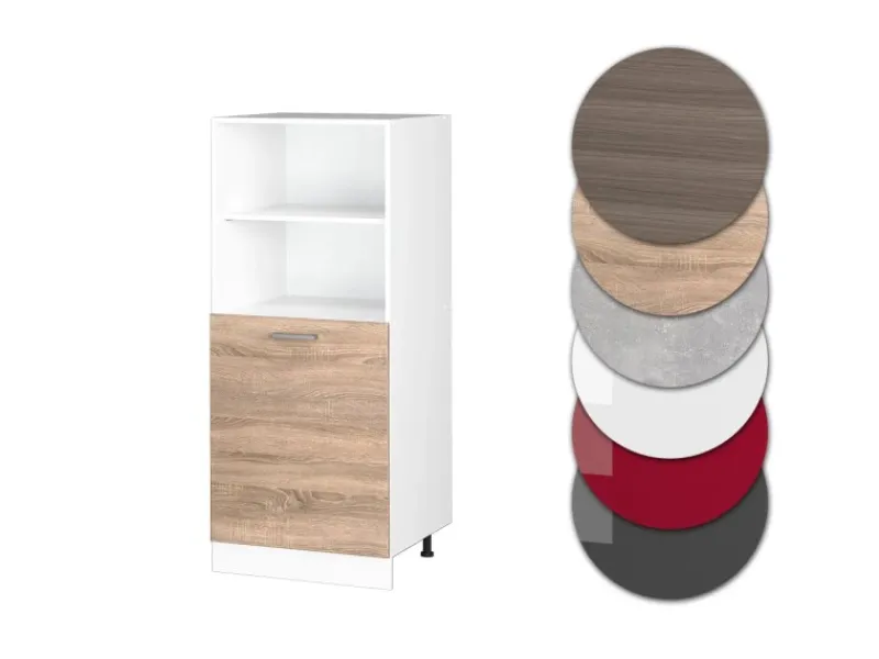 Einbauküchen<Vicco Herdumbauschrank R-Line Herdschrank Sonoma/Weiß 60 cm