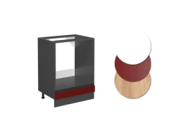 Vicco Herdumbauschrank R-Line /Anthrazit 60 cm J-Shape ohne Arbeitsplatte< Pfannen
