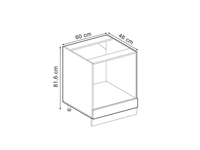 Kücheninseln<Vicco Herdumbauschrank R-Line Herdschrank Schwarz Beton/Anthrazit 60 cm AP Eiche