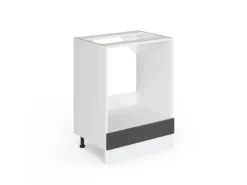 Vicco Herdumbauschrank R-Line Hochglanz/Weiß 60 cm ohne Arbeitsplatte< Kochfelder|Herde
