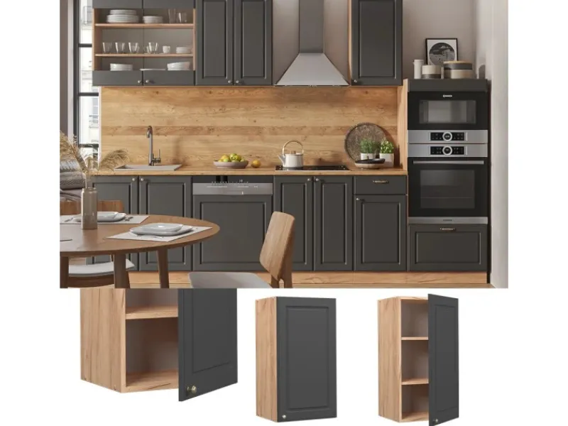 Küchenschränke<Vicco Hängeschrank Fame-Line Hängender Küchenschrank -Gold/Goldkraft Eiche 40 cm