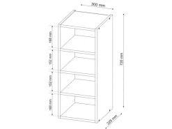 Küchenregale|Küchenschränke<Vicco Hängeschrank Fame-Line Offener Küchenschrank 30 cm