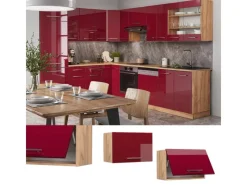 Vicco Hängeschrank Fame-Line Bordeaux Hochglanz/Goldkraft Eiche 60 cm Flach< Küchenschränke