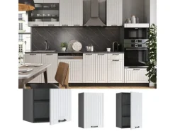 Vicco Hängeschrank Fame-Line Hängender Küchenschrank Landhaus/Anthrazit 45 cm< Pfannen|Küchenschränke