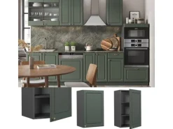 Clearance Vicco Hängeschrank Fame-Line Hängender Küchenschrank Grün-Gold Landhaus/Anthrazit 45 cm Dunkelgrün