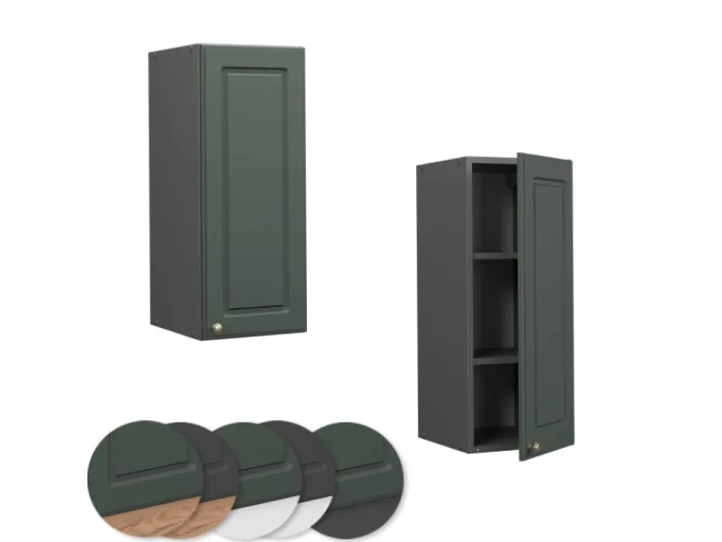 Online Vicco Hängeschrank Fame-Line Hängender Küchenschrank Grün-Gold Landhaus/Anthrazit 30 cm Dunkelgrün