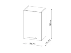 Hot Vicco Hängeschrank Fame-Line Hängender Küchenschrank Anthrazit/Weiß 30 cm Anthrazitgrau