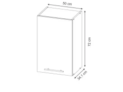 Clearance Vicco Hängeschrank Fame-Line Hochglanz/Goldkraft Eiche 50 cm Dunkelblau