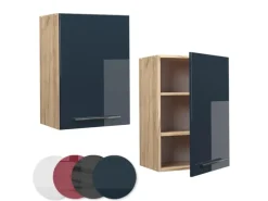 Clearance Vicco Hängeschrank Fame-Line Hochglanz/Goldkraft Eiche 50 cm Dunkelblau