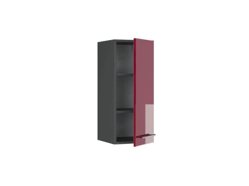 Herde|Kühlschränke<Vicco Hängeschrank Fame-Line Hängender Küchenschrank Bordeaux Hochglanz/Anthrazit 30 cm