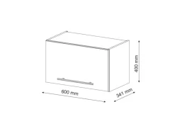 Vicco Hängeschrank Fame-Line Hängender Küchenschrank Grün-Gold Landhaus/Weiß 60 cm Flach< Küchenschränke