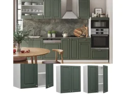 Sale Vicco Hängeschrank Fame-Line Hängender Küchenschrank Grün-Gold Landhaus/Weiß 60 cm Dunkelgrün