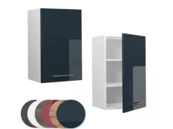 Discount Vicco Hängeschrank Fame-Line Hängender Küchenschrank Hochglanz/Weiß 45 cm Dunkelblau