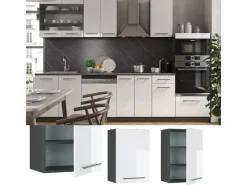 Küchenschränke<Vicco Hängeschrank Fame-Line Hängender Küchenschrank Hochglanz/Anthrazit 50 cm