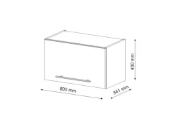 Vicco Hängeschrank Fame-Line Hängender Küchenschrank Anthrazit/Weiß 60 cm Flach< Küchenschränke