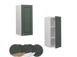 Vicco Hängeschrank Fame-Line Hängender Küchenschrank Grün-Gold Landhaus/Weiß 30 cm< Küchenschränke