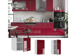 Küchenschränke<Vicco Hängeschrank Fame-Line Hängender Küchenschrank Bordeaux Hochglanz/Weiß 40 cm