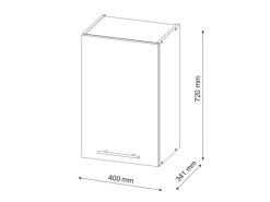 Küchenschränke<Vicco Hängeschrank Fame-Line Hängender Küchenschrank Bordeaux Hochglanz/Weiß 40 cm