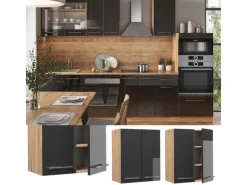 Küchenschränke<Vicco Hängeschrank Fame-Line Hochglanz/Goldkraft Eiche 60 cm