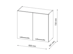 Küchenschränke<Vicco Hängeschrank Fame-Line Hochglanz/Goldkraft Eiche 60 cm