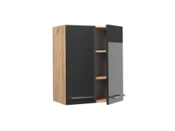 Küchenschränke<Vicco Hängeschrank Fame-Line Hochglanz/Goldkraft Eiche 60 cm