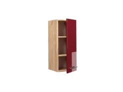Küchenschränke|Einbauküchen<Vicco Hängeschrank Fame-Line Bordeaux Hochglanz/Goldkraft Eiche 30 cm