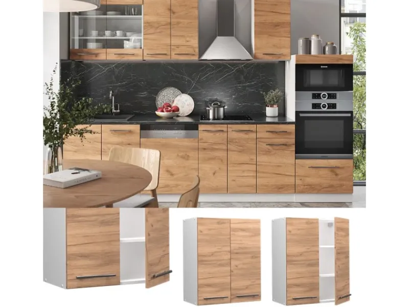 Küchenschränke<Vicco Hängeschrank Fame-Line Hängender Küchenschrank Goldkraft /Weiß 60 cm